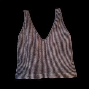 Push-Up Ribbed Grey Cami